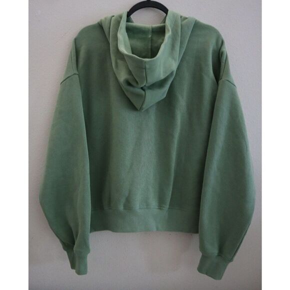 PINK Victoria's Secret WMN Sz XS Green Ivy Fleece Flare Pants Zip-Up Hoodie Set - Picture 3 of 16